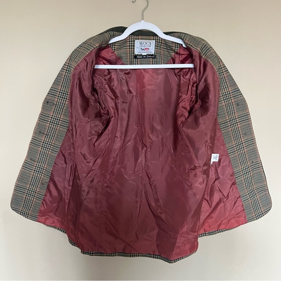 Vintage Avoca Academia Plaid Wool Oversized Blazer Jacket | Made in Ireland - Picture 5 of 9
